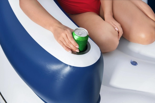 Île de natation gonflable BESTWAY Lazy Dayz pour 4 personnes 239x63,5 + fond en filet + 4 dossiers gonflables + 2 passagers clandestins