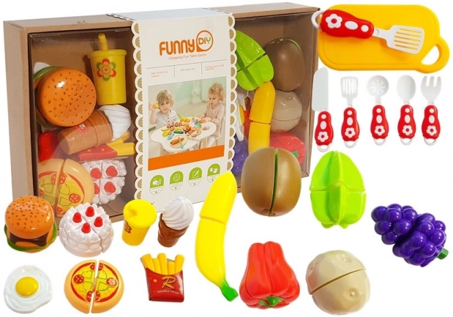 Ensemble de fruits et légumes à découper pour enfants