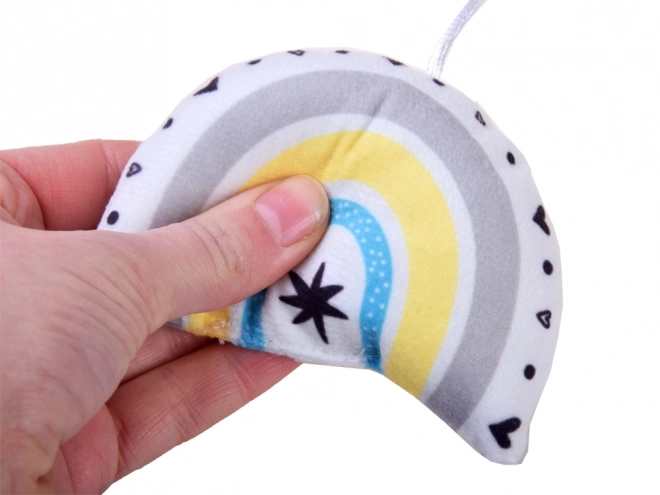 Mobile musical pour bébé avec arc-en-ciel
