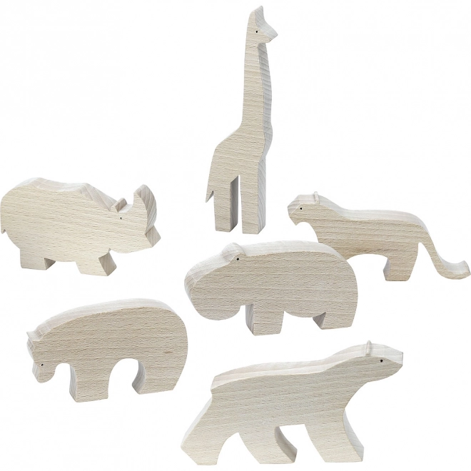 Figurine d'ours en bois