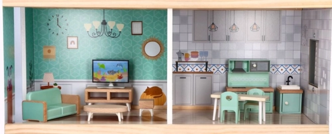 Grande maison de poupées en bois