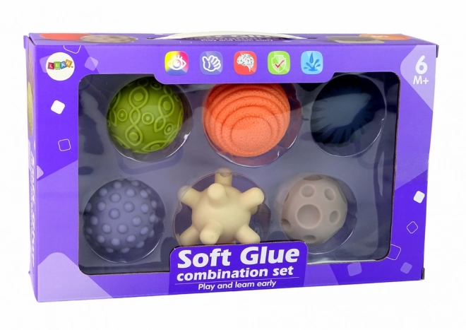 Ensemble de balles sensorielles 6 pcs Colorées
