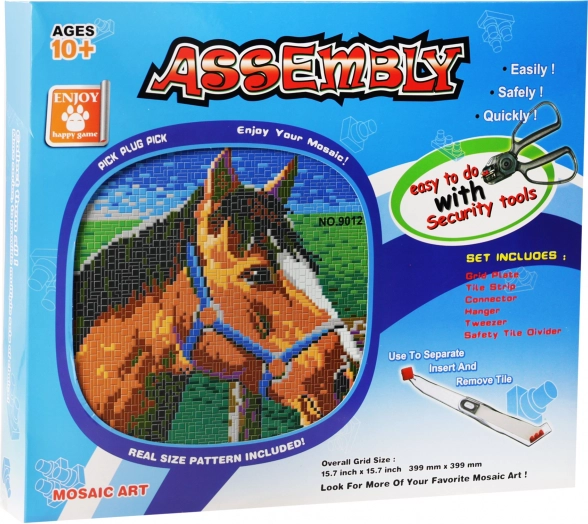 Grande mosaïque cheval