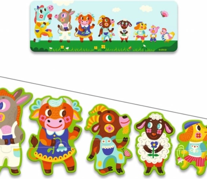 Puzzle DJECO Grands et Petits à la Ferme