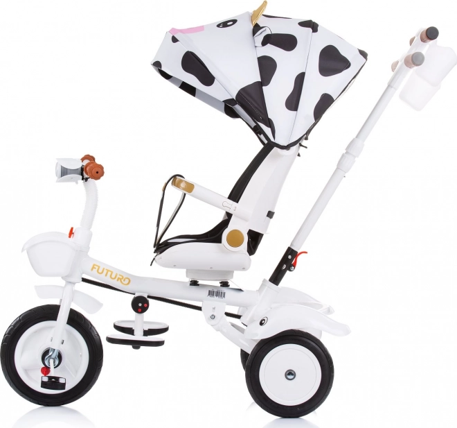 CHIPOLINO Tricycle avec toit Futuro 2-en-1 Cow