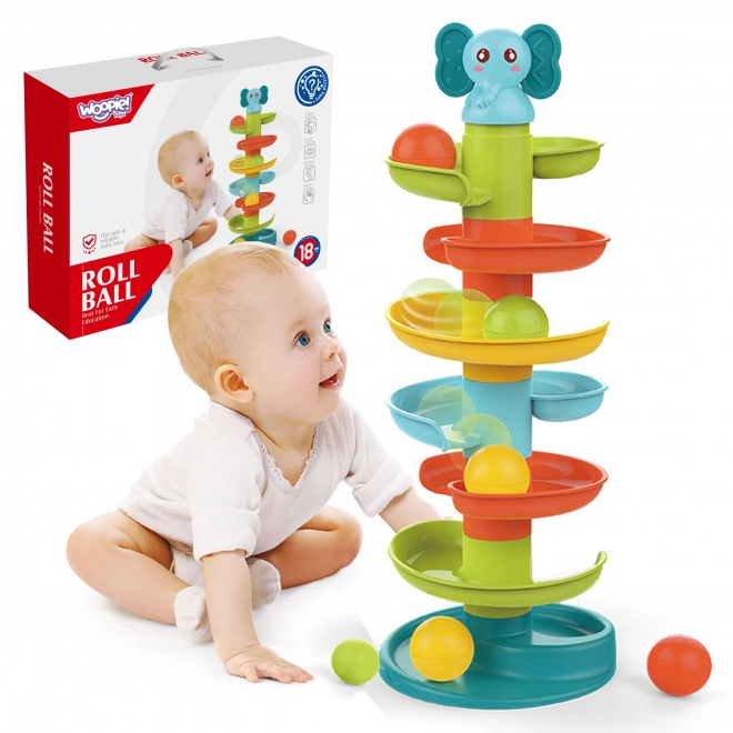 Piste à billes en spirale pour tout-petits
