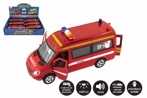 Camion de pompiers avec lumières 15 cm