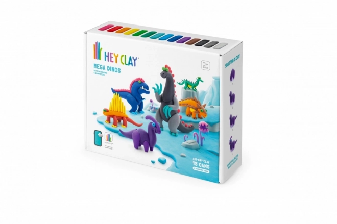 Ensemble Hey Clay Mega Dinosaurs en pâte plastique