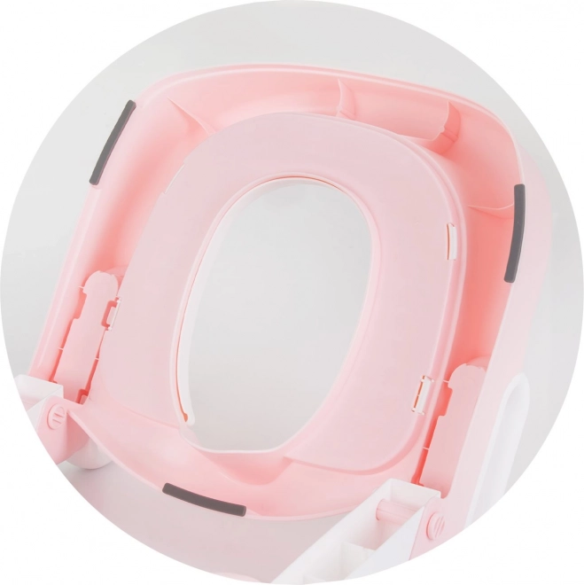 CHIPOLINO Siège de toilette avec échelle Skippy – rose