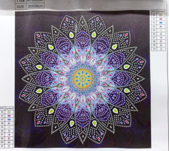 Norimpex Peinture de diamant 7D Mandala bleue 30x30cm