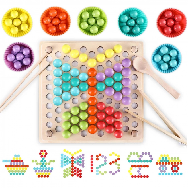 Boules colorées mosaïque Montessori Woopie