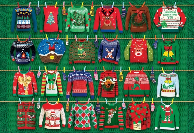 Puzzles de pulls de Noël dans une boîte en métal 550 pièces