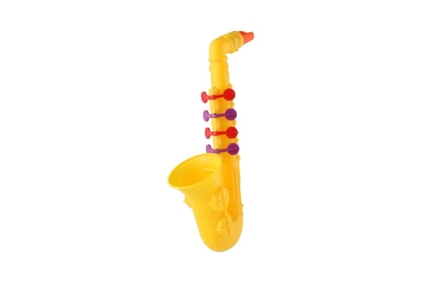 Saxophone en plastique 24 cm 2 couleurs en sachet