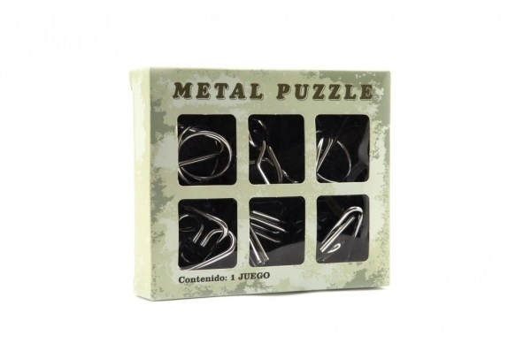 Enigme métal 6pcs en boîte 14x12cm