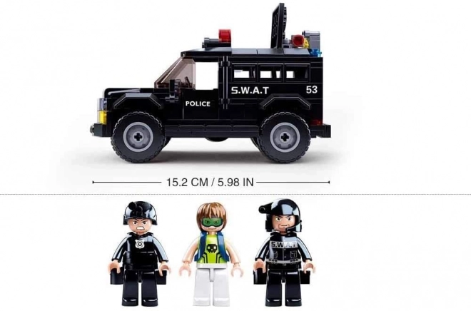 Sluban Policière M38-B0653 SWAT véhicule armé et voleur sur quad