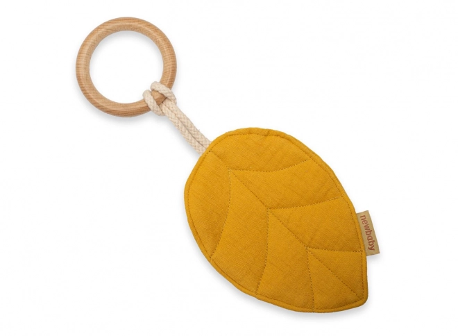 Anneau de Dentition New Baby Leaf Moutarde