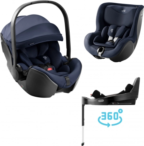 Ensemble siège auto Baby-Safe Pro et Dualfix 5z style Night Blue
