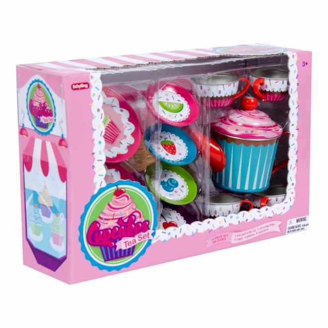 Ensemble de thé pour enfants avec motif de muffin