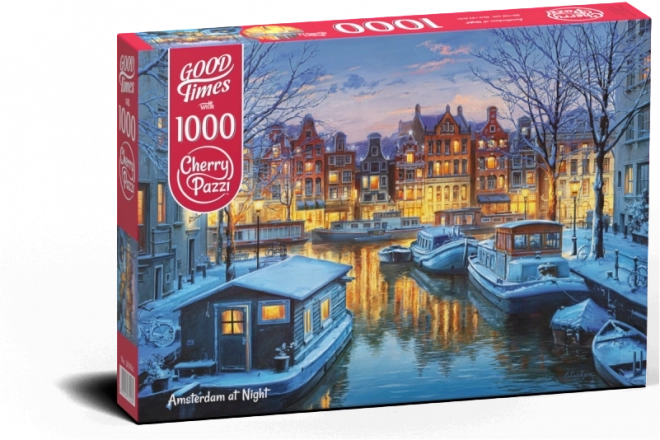 Puzzle Amsterdam de nuit 1000 pièces