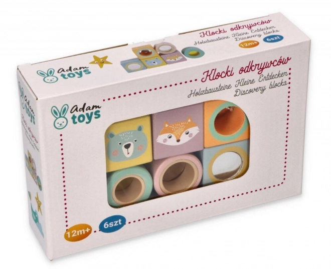Cubes sensoriels en bois pour petits explorateurs