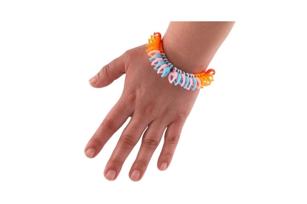 Perles en plastique cœur, lettres avec ficelle 2 types dans un sac 6,5x11x1cm