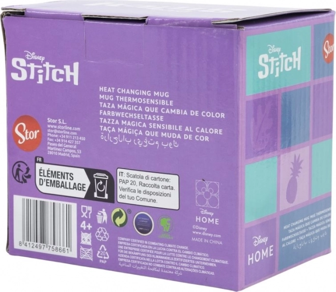 Tasse céramique à motif changeant Stitch