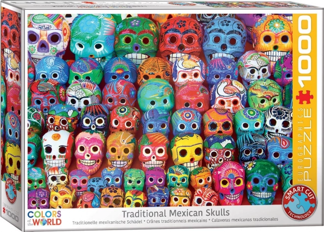 Puzzle Eurographics Crânes mexicains traditionnels 1000 pièces
