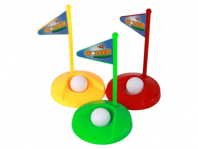Mini ensemble de golf en plastique pour enfants ks12