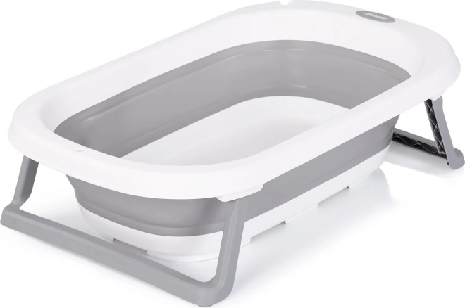 Baignoire pliante avec tapis de bain gris