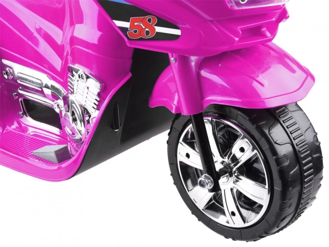 Moto de sport pour enfants avec éclairage LED coloré – Rose