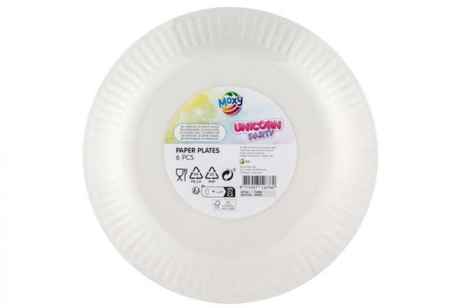 Plateaux en papier - licorne 6pcs