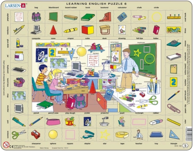 Puzzle Larsen anglais : à l'école