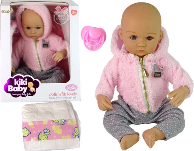 Bébé réaliste avec accessoires et tétine, 40 cm