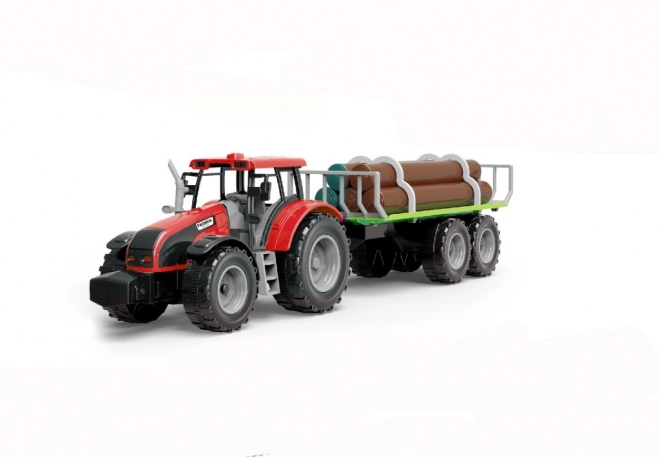 Jouet Tracteur avec Remorque à Rondins pour Enfants