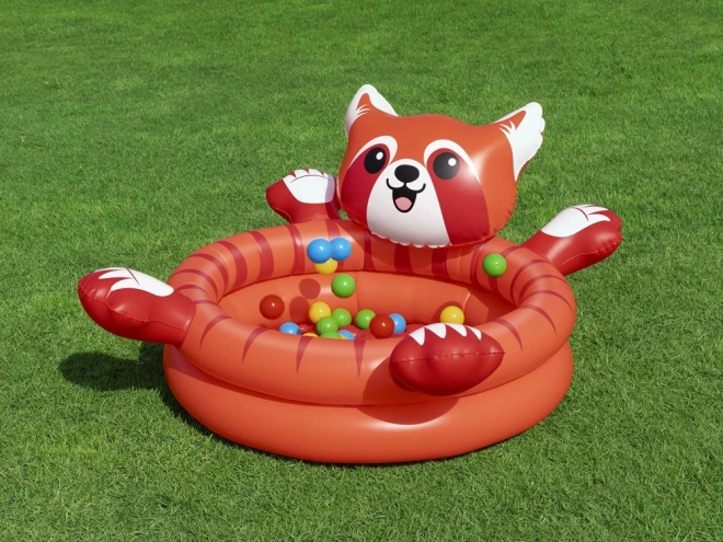 Piscine sèche panda roux avec balles de Bestway