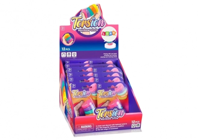 Jouet Sensoriel Antistress Anneaux Tournants Arc-en-ciel
