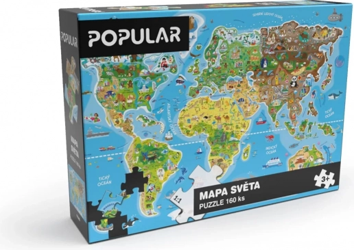 Puzzle carte du monde 160 pièces