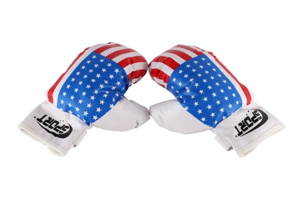 Sac de boxe + gants en filet 45x15cm