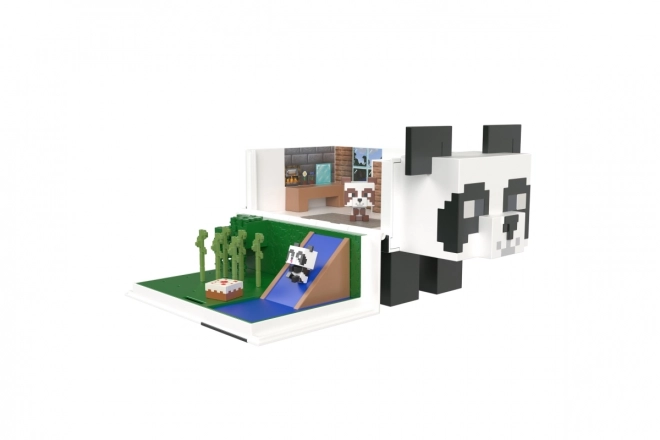 Ensemble de figurines Maison de jeu Minecraft avec panda + 2 figurines
