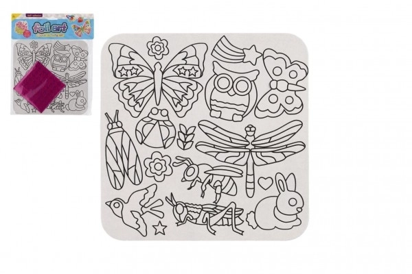 Ensemble créatif avec images animales scintillantes en feuille