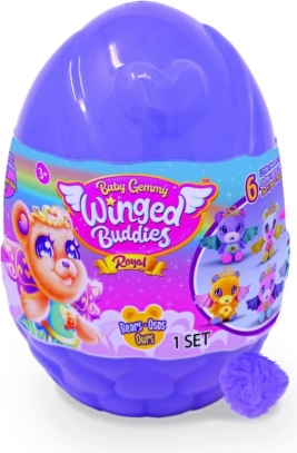 Baby Gemmy amis ailés – oursons en peluche Royal set dans un œuf surprise