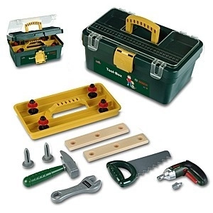 Set d'outils dans une mallette verte Bosch