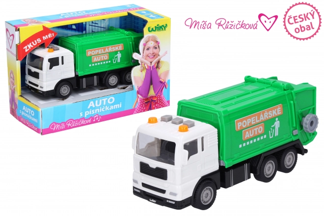 Camion poubelle avec effets 17 cm - Míša Růžičková - parle tchèque, emballage tchèque
