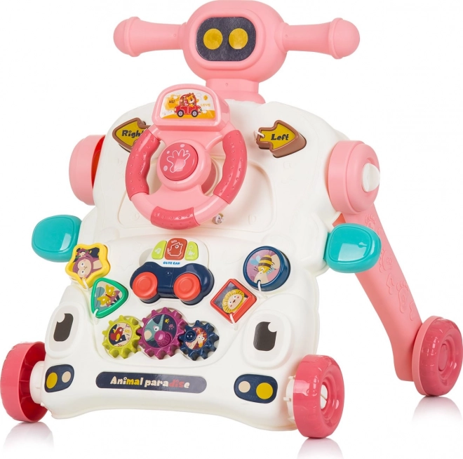 Chipolino Trottinette Interactive 3 en 1 Voiture Rose