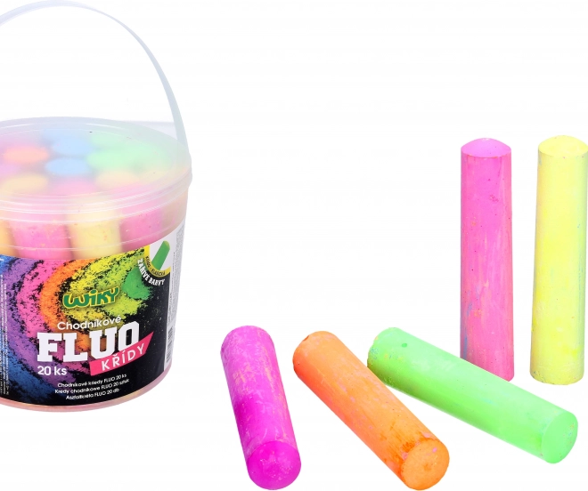 Craies de trottoir fluorescentes 20 pcs