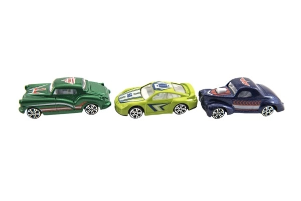 Voiture de course en métal 6 cm dans une boîte