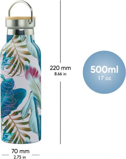 Bouteille isotherme avec bouchon en bambou Leafs 500 ml