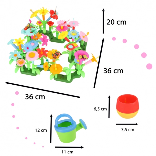 Jouet de construction créatif jardin fleuri