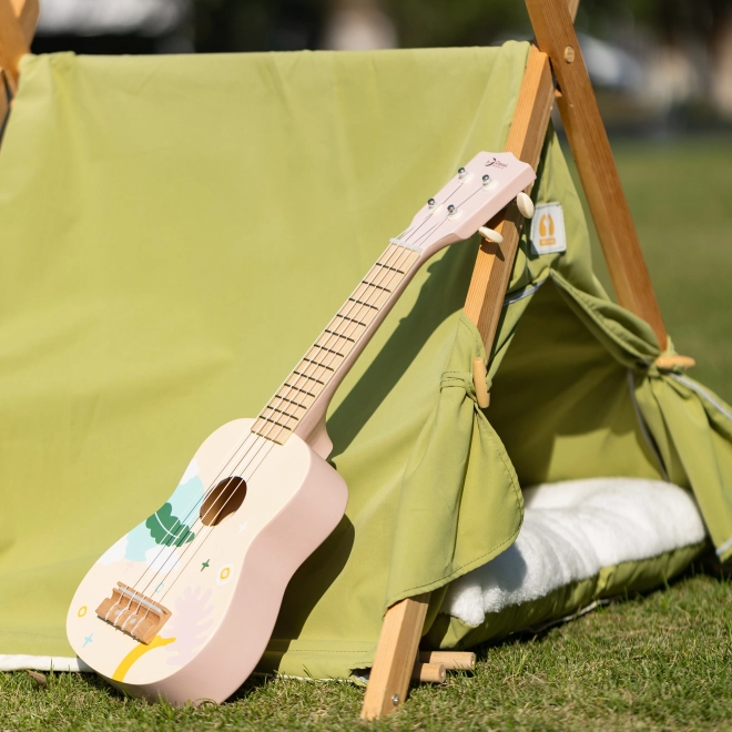 Ukulélé en bois classique pour enfants - Rose
