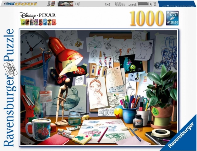 Puzzle Disney Pixar Bureau de l’artiste 1000 pièces